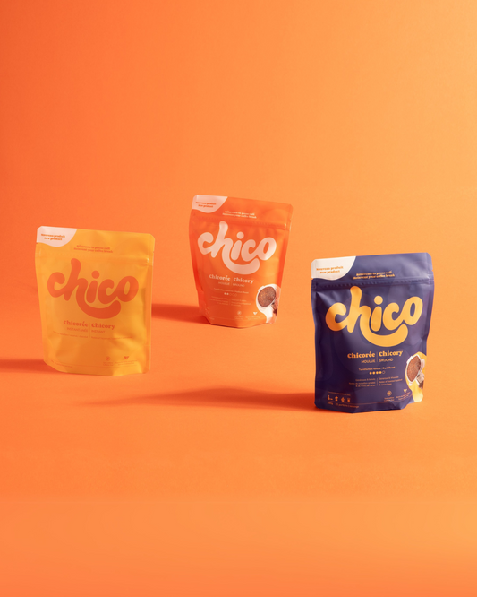 3 sac des chicorée torréfiée de la marque Chico. Torréfaction moyenne, foncée et instantanée